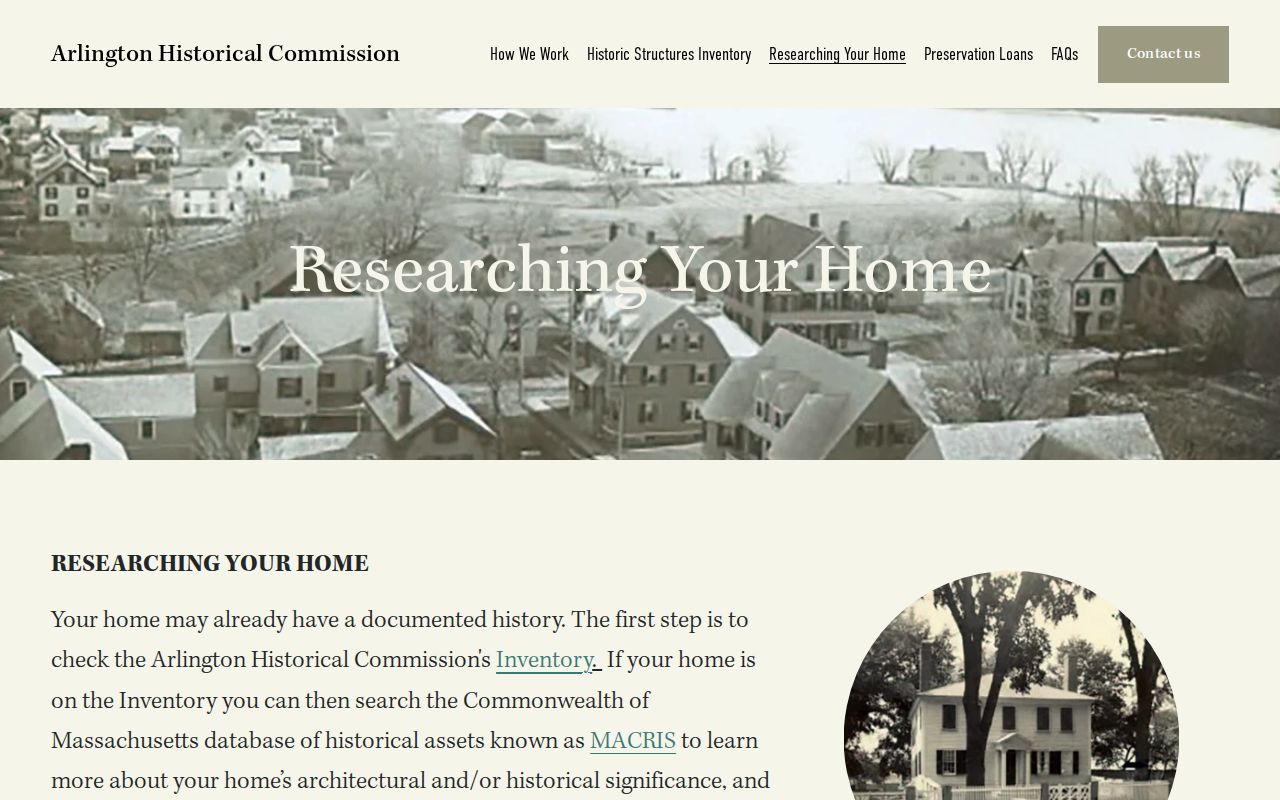 Arlington previous residents house history research guide
